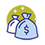 large and small bags of cash