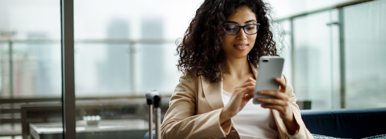 woman using smart phone