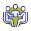 people sitting around a table icon