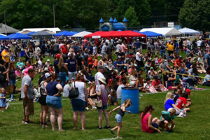 people celebrating foxboro founders day