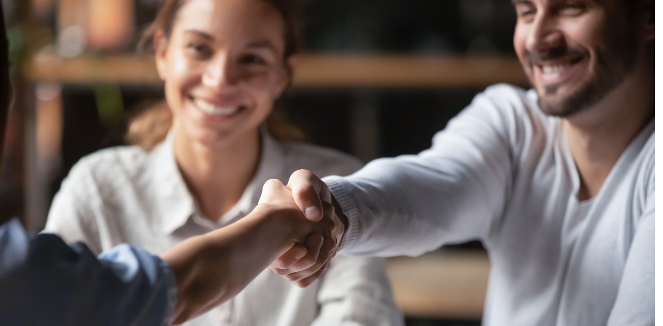 customers meeting with a business banker